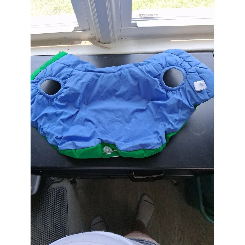 Dog Puffer Jacket Oodles Green Quilted Bubble Hem Small